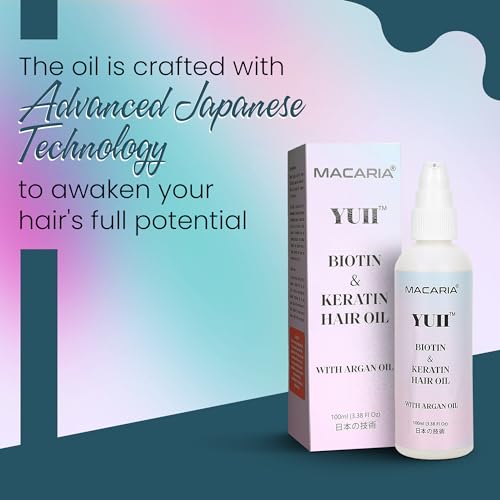 Image of Yuii Hair Growth Oil with Biotin & Keratin - Jojoba & Argan Hair Oil for Thicker, Stronger Hair - Natural Hair Oil for Growth, Strength, and Thickness - Best Hair Care for All Hair Types, 100ml