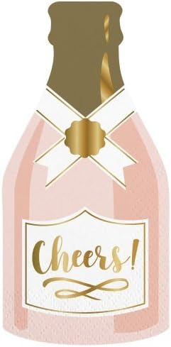 Slant Die-Cut Champage Bottle Paper Napkins (20 ct)
