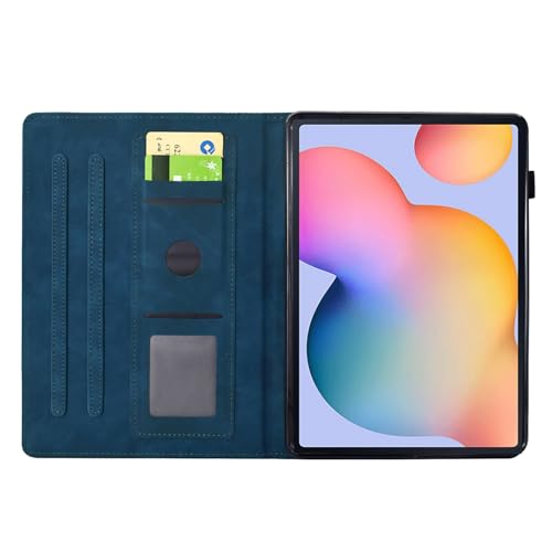 TEDTIKJT iPad Mini 5/4/3/2/1 ケース iPad mini 3 ケース 手帳型 オートスリープ/ウェイク ペン収納 iPad Mini 4 2015 ケース フェンスの子猫のパターン iPad ミニ2 耐衝撃カバー スタンド機能 カード収納 全面保護 iPad ミニ5 ケース レトロな豪華さ PUレザー ipad mini 第5世代 7.9インチ カバー -青