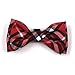The Worthy Dog Bias Plaid Pattern Comfortable Casual Bow Tie Cute Dog Accessories Fit Large Dogs - Red