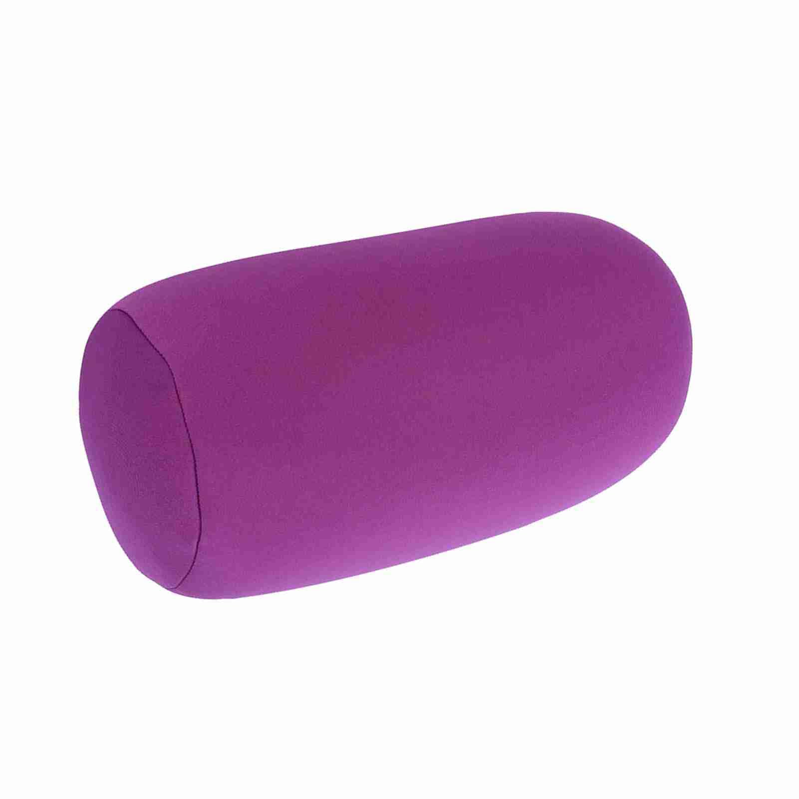 Oreiller en Rouleau de Coussin de Dos en Microbilles pour Un Soutien du Cou et Un Sommeil Confortable, à la Maison et en Voyage, 1 Oreiller (Purple)