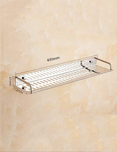 Estante de almacenamiento de baño GZ en acero inoxidable con doble marco frontal para pared