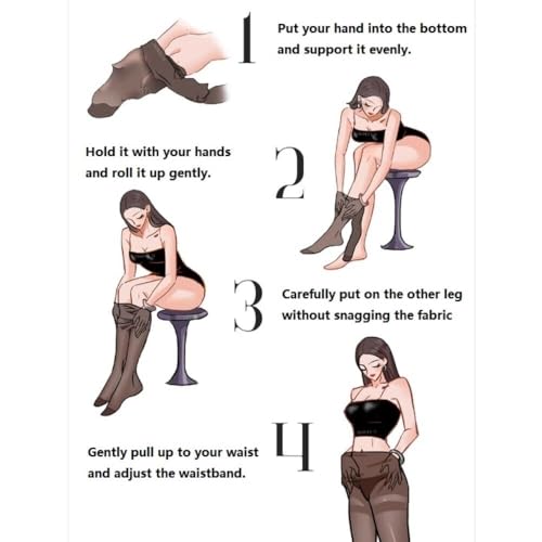 Women's Fish Print Tights - White Velvet Opaque Pantyhose (140 Denier, One Size) - Soft & Stretchy Leggings for Comfort & Style2