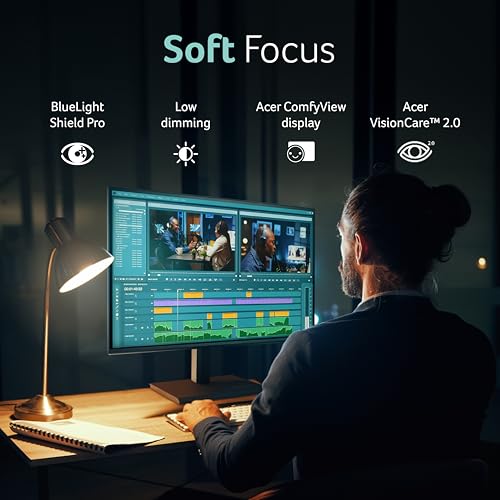 Image of Acer Vero B277 G 27 Inch IPS FHD Monitor | 120Hz AdaptiveSync | ErgoStand Tilt /Swivel /Pivot /Height Adjust | TUV Low Blue Light | VisionCare 2.0 | HDMI + DP Ports | TCO /EPEAT Gold | 85% PCR Eco Design