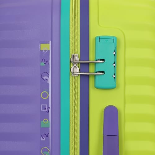 Image of American Tourister Splash SP 66 cm Check-in Polypropylene (PP) Hard 8 Wheels Spinner Kid Luggage /Suitcase /Trolley Bag for Travel (Violet Tulip)