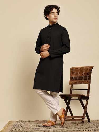 Image of SKAVIJ Men's Casual Kurta Pajama Set Regular Fit Traditional Dress Yoga Outfit