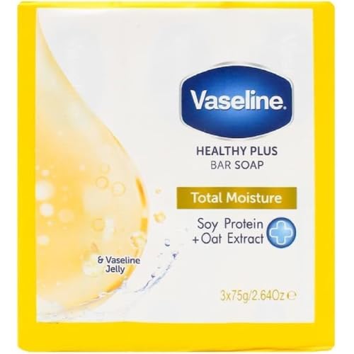 Vaseline Healthy Plus Bar Soap Total Moisture - 3 x 75 gram image 2