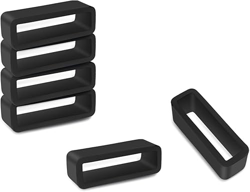 6 unidades de correa de reloj para cinturón de resina, anillos de sujeción de repuesto para correa de reloj de silicona y goma, retenedor de cierre