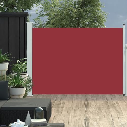 Myheimly Ausziehbare Seitenmarkise 120×500 cm Rot