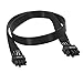 PCIe Cable for Corsair, 25 Inch 8 Pin PSU Male to 6+2 Pin GPU Male Power Cable for Thermaltake, ARESGAME Modular Power Supply (Black)