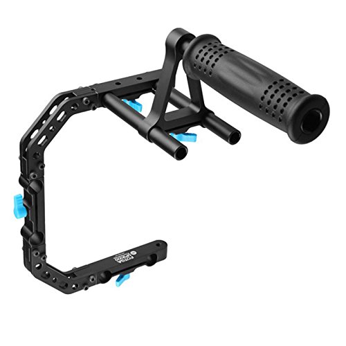Fotga DP3000 C-Form Halterung Cage + Top Handle Grip Unterstützung für 15 mm Rod DSLR Rigs