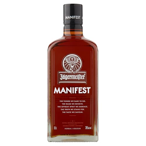 Jägermeister MANIFEST Herbal Liqueur | 50cl | 38% ABV | Luxury German Liqueur | Spirits | Best Served Neat Over Ice