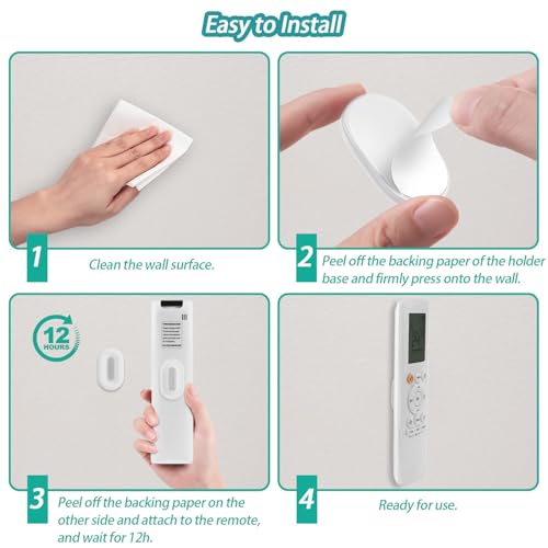 Freewindo Magnetischer Fernbedienungshalter, Wandhalterung, 5 Stück, TV-Fernbedienungshalter, Wandhalterung, Silikon-Fernbedienung, magnetischer Fernbedienungshalter für Bett, Fernseher