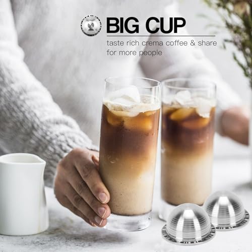 Cialde Caffè Riutilizzabili per Plus, Capsula in Acciaio Inossidabile 304 con Kit Completo, Filtro Caffè Ricaricabile per Macchina - Preparazione Personalizzata & Sostenibile