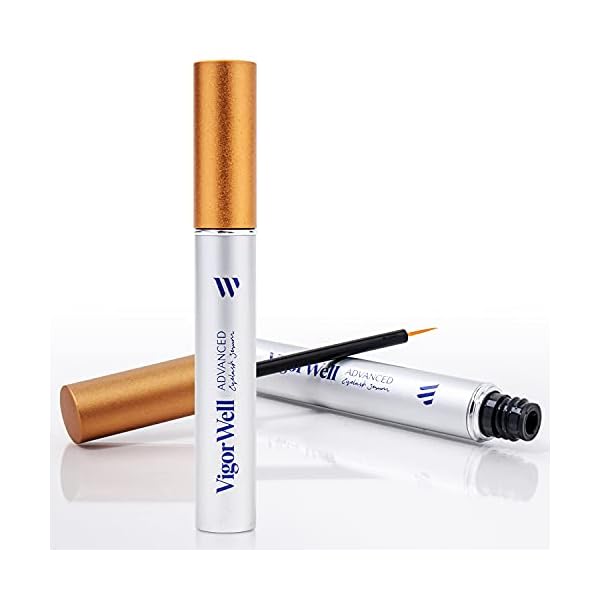 VigorWell Eyelash Growth Serum for Longer Thicker Lashes & Brows, Irritation Free Formula (5mL)