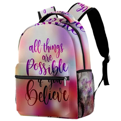 Sac à dos d'école multicolore pour adolescents et filles de dimensions 29.4x20x40cm