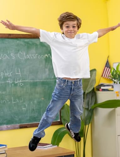 PATPAT Boys Relaxed Fit Bootcut Jeans Size 4-14 Years Classic Straight Leg Jeans with 5 Pockets4