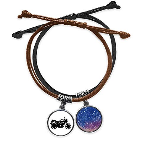 Pulsera de moto con silueta en cuero original para regalar a motoristas