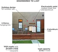 Urban Nouk Falra Szerelhető Összecsukható Ruhaszárító 100cm Fehér 5