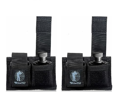 MetaXTac Speed Loader Pouch Case Holder Nylon Tactical Double Speedloader Belt Universal Fit .357 .44 Most from .38 to .45 Colt / 2 Packs