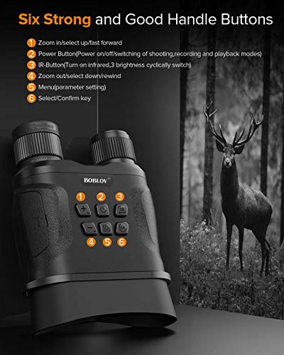 New Mould Night Vision Goggles, Night Vision Binocular,1080P@20fps Video Full Dark/Low Light Night Vision, Extra 32GB and SD Card Reader, 850nm Infrared Light, Large Field of Vision for Hunting