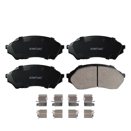 Image of Detroit Axle - 1.6L Front Brake Pads for 1999 2000 2001 2002 2003 Mazda Protege, Ceramic Brake Pads Replacement