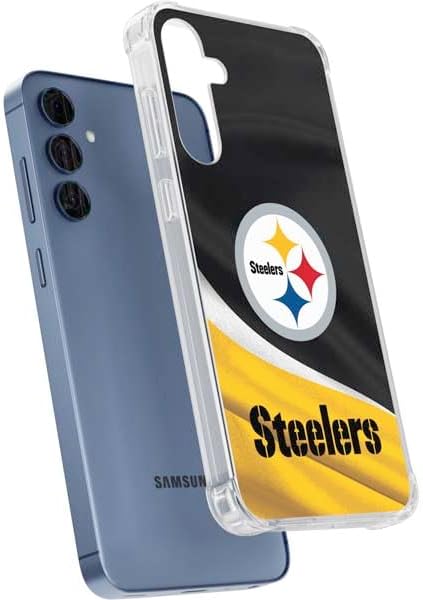 Skinit Clear Phone Case Compatible with Galaxy S24 - Officially Licensed NFL Pittsburgh Steelers Design