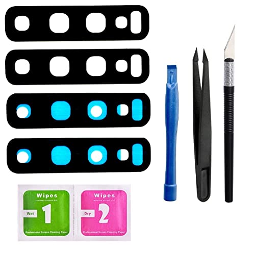 (Pack of 2) Back Rear Camera Glass Lens Replacement for Samsung Galaxy S10 and S10 Plus Preinstall Adhesive and Repair Tools