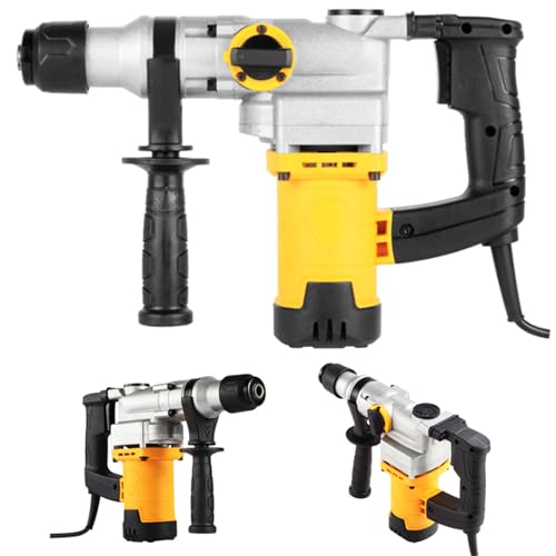 LYDZUSDP 220V 1200W Concrete Breakers,Wall Demolition Rotary Hammer Impact Drill Set,Household Concrete Impact Drill for Concrete Drilling