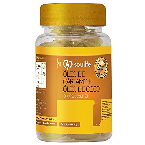 Óleo de Cártamo com Coco - 60 cápsulas - Soulife