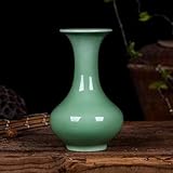 Exquise glaçure de cèdre faite à la main : chaque vase est fabriqué individuellement par des artisans qualifiés, avec un superbe vernis « bleu ombre » (Ying Qing) qui ressemble à du jade précieux. La finition lisse et translucide et la coloration (uniforme) créent une esthétique sereine et luxueuse, incarnant des siècles d'art en céramique chinoise.