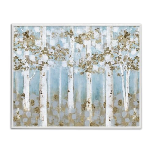 Stupell Industries 'Spring Birch Tree Forest Soft Blue'| Framed Giclee Art