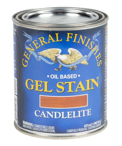 General Finishes Oil Base Gel Stain, 1 Pint, Candlelite