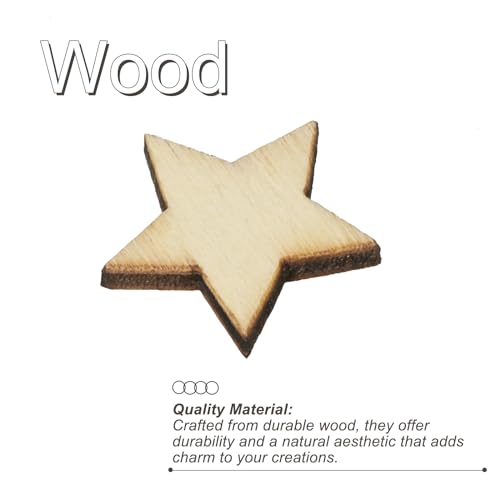 PATIKIL 20mm Wooden Stars - Image 4