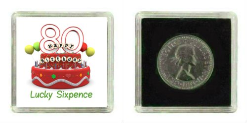 Monetina portafortuna in argento, 80esimo