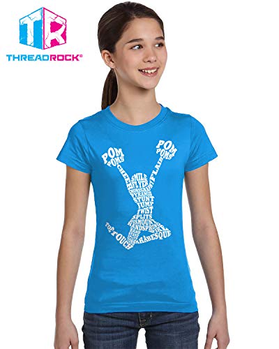 Threadrock Big Girls' Cheerleader Cheer Typography2