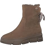 s.Oliver Damen Winterstiefel ohne Absatz Gefüttert Vegan, Braun (Tan), 37 EU