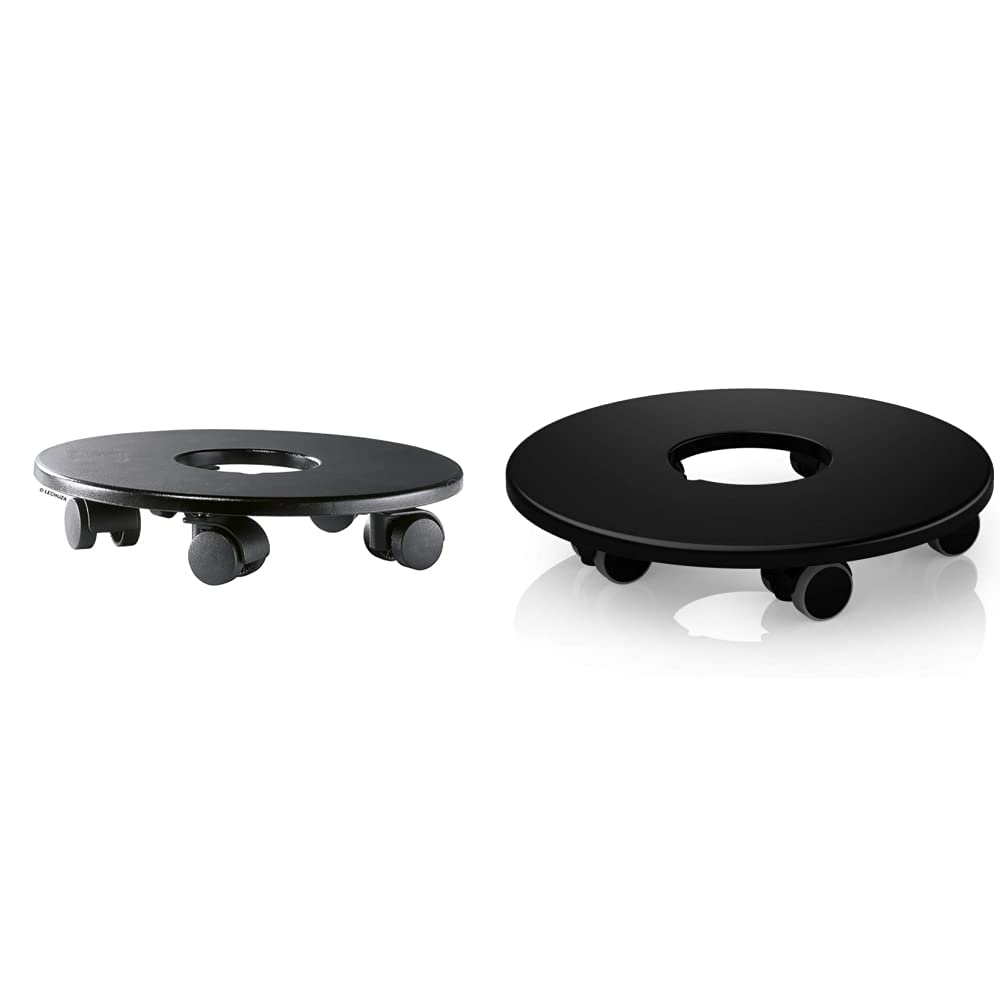 Support à roulettes robuste Lechuza noir Ø 36 cm pour aménagement durable