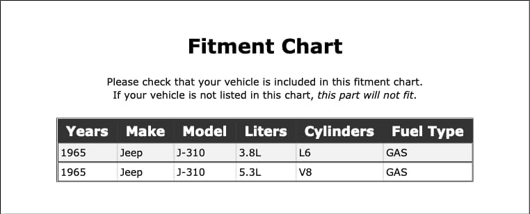 Miniatura 2 de Heater Outlet HVAC Heater Hose Compatible With Jeep J-310 GAS 1965 PC-1104346