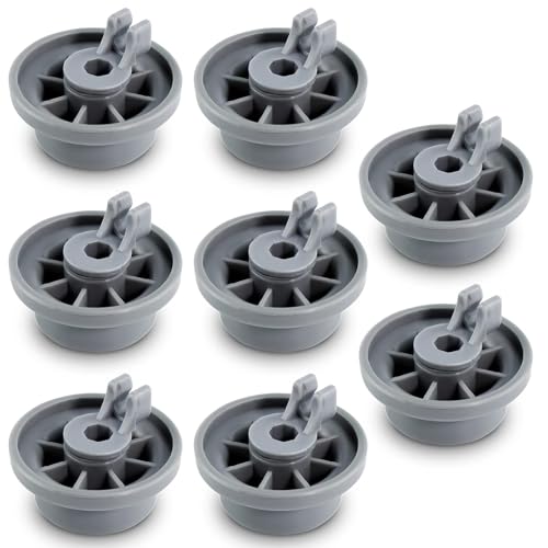 8 Packs 165314 Dishwasher Wheels Lower Rack Fit for Bo-sch,Dishwasher Wheels Replaces Dish Rack Part...