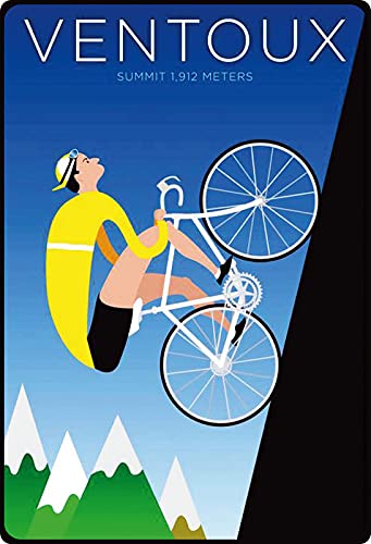 Metal Sign 20 x 30 cm Mont Ventoux Tour de France Bicycle Tin Sign