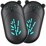 ‎Hand Warmers 2 Pack,Hand Warmers Rechargeable 6000mAh 20Hrs Long Safe Heat AI Smart Chips,Portable Pocket Heater,Gifts for Christmas,Halloween,Thanksgiving,Hunting,Camping Accessories,Black