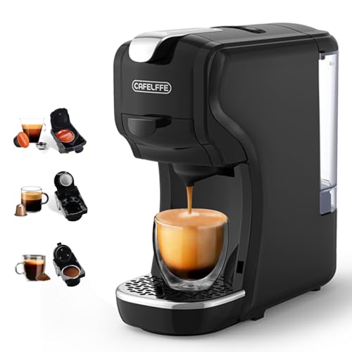 CAFELFFE MK-611 - Caffettiera a capsule 3 in 1, altezza tazza regolabile, macchina per caffè espresso caldo/freddo per uso domestico/ufficio, compatibile con macchine da caffè NES Original/DG/Ground