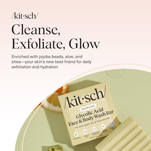 Kitsch Glycolic Acid Face Wash & Body Wash Bar with Shea Butter - 4 oz - image 7