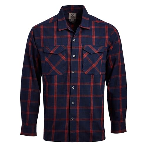 Vertx Canyon River Mens Tactical Flannel Shirt Long Sleeve Outdoor Work Shirts with Pockets, Tactical Operations Gear
