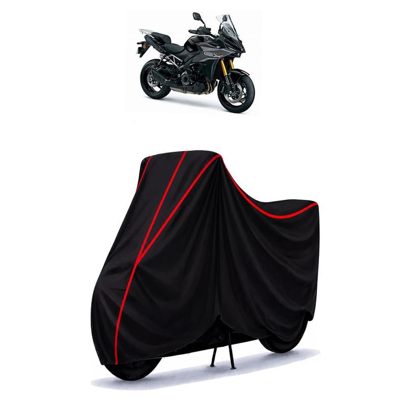 Image of Suzuki GSX S 1000 GX Plus Water Resistant Bike Cover for All Motorcycles & Rain | Heavy Duty Taffeta Fabric | UV Protection, Dustproof, Scratchproof | All Weather Two Wheeler Cover with Elastic Bottom