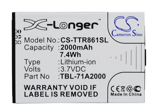 VINTRONS Replacement Battery for TP-Link TBL-71A2000, (2000mAh/7.4 Wh),