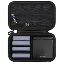 worfty Case for Nintendo GameBoy Advance SP GBA SP Console, Travel Carrying Storage Bag for GBA SP - Holds Charger and 4 Games Black