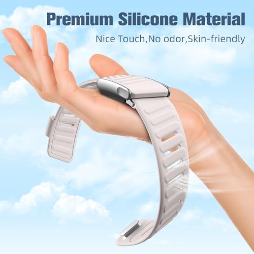 Image of VEMIGON Silicone Sport Band Compatible with Whoop 5.0 One /Peak, Life /MG, Breathable, Adjustable Waterproof Replacement Wristband Strap with Stainless Steel Frame Connector, NOT for Gen 4.0(Band only)