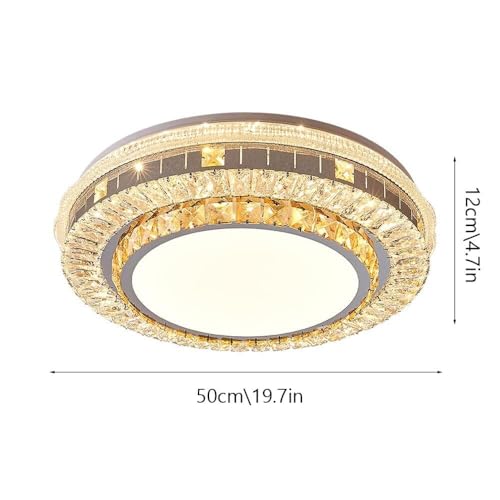 Lámpara de techo de cristal para sala de estar con luz LED ajustable 8